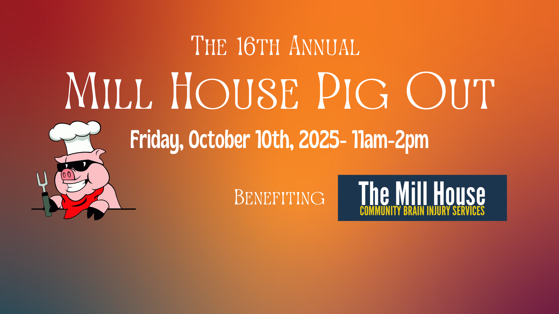 The 16th Annual Mill House Pig Out banner clickbid
